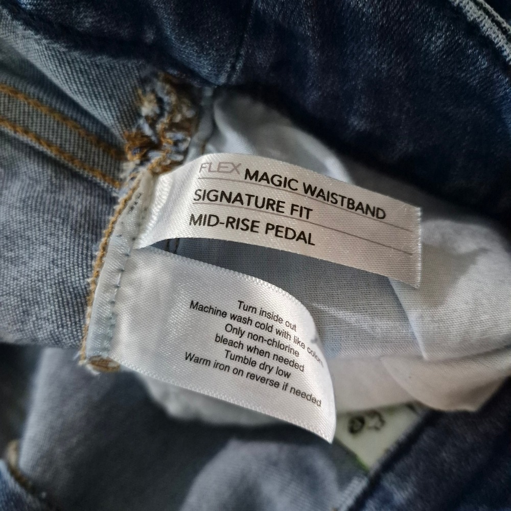 Lane Bryant Flex Magic Waistband Pedal Pusher Jeans 20 Blue Denim Cropped - Picture 7 of 8
